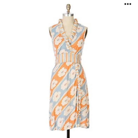RIC RAC by ANTHROPOLOGIE Florist's Holiday Dress in Orange - Picture 1 of 9